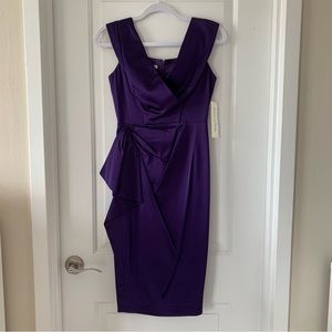 Maggy London Satin dress in Violet